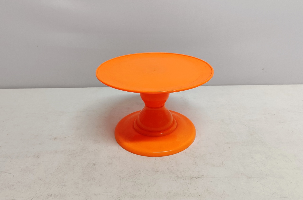 Porta Doce de Plástico Laranja 18Cm Alt X 22Cm Diametro  - BB Festas Aluguel 