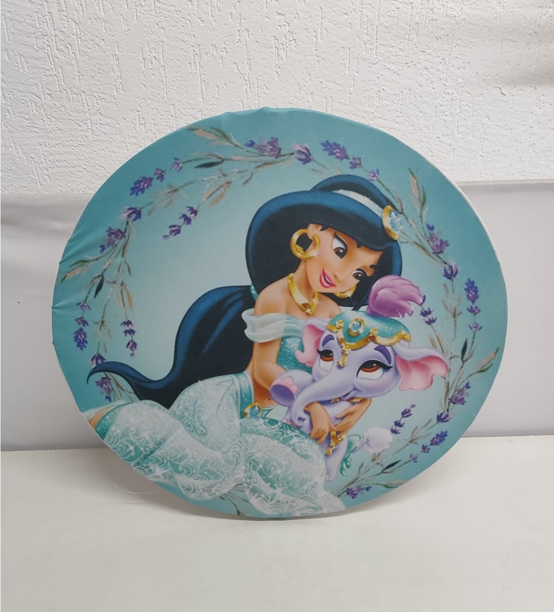 Painel Sublimado Redondo Jasmine (Aladim) 60Cm  - BB Festas Aluguel 