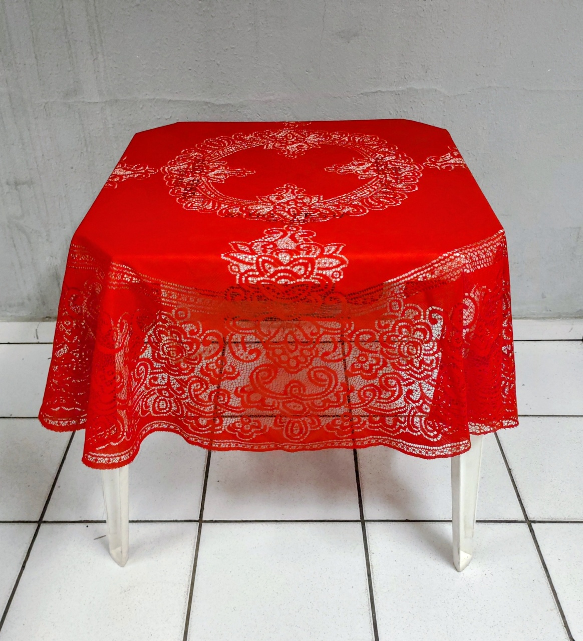 Tampo Renda Vermelho - BBFestasAluguel 