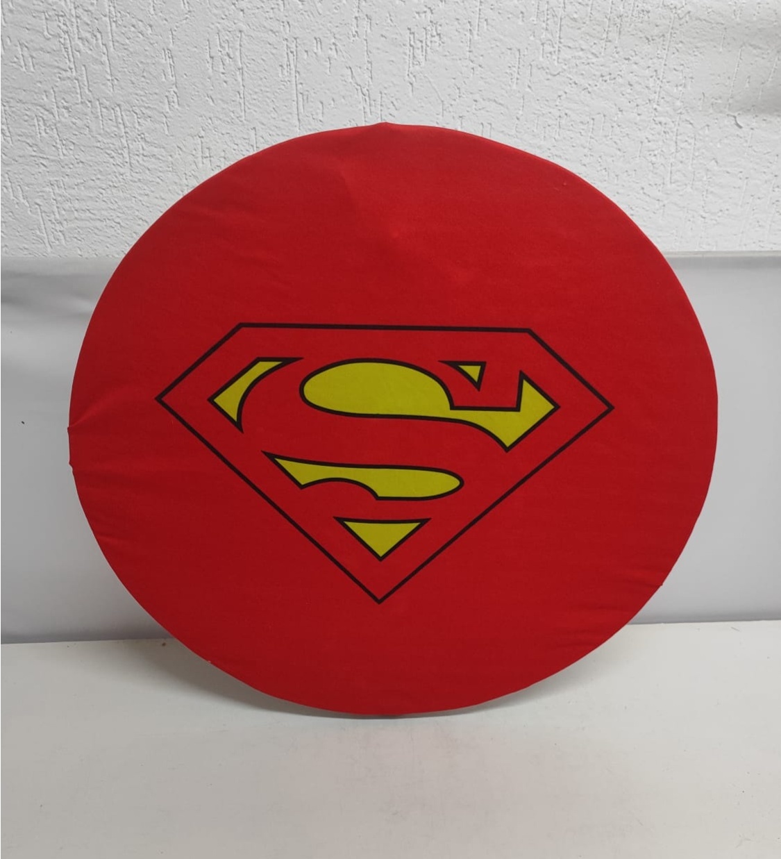Painel Sublimado Redondo Super Man 60Cm  - BB Festas Aluguel 