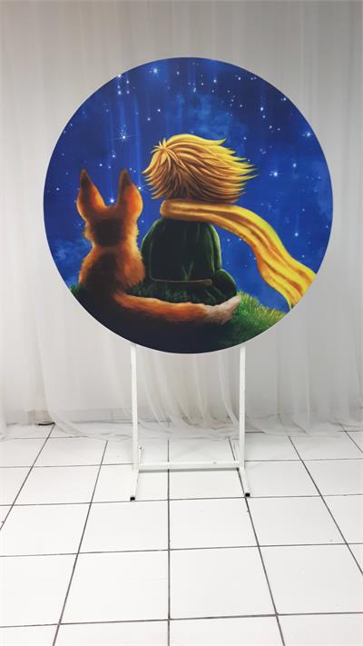Painel Sublimado Redondo Pequeno Principe 1,30Cm - BB Festas Aluguel 
