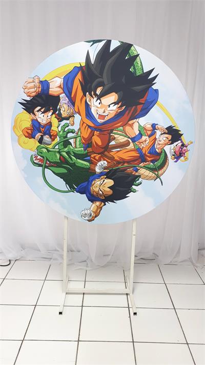 Painel Sublimado Redondo Dragon Ball 1,30Cm - BB Festas Aluguel 