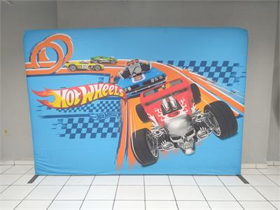 Painel Sublimado Hotwheels 3M X 2M - BB Festas Aluguel 