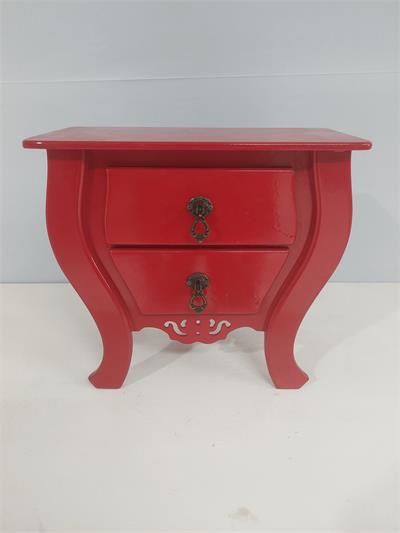 Criado Mudo de Mesa Vermelho Alt 26Cm X 28Cm X 26Cm - BB Festas Aluguel 