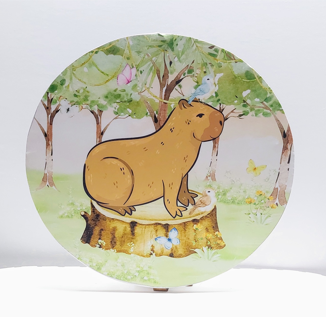 Painel Sublimado Redondo Capivara 60Cm  - BB Festas Aluguel 