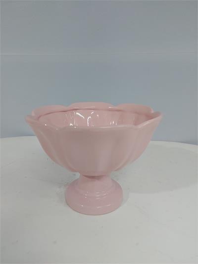 Porta Doce Fundo Flor Rosa Claro 18Cm Diametro X 24Cm Alt - BB Festas Aluguel 