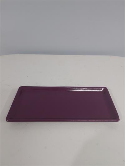 Bandeja Retangular Reto Violeta Alt2Cm 14Cm X 30Cm - BB Festas Aluguel 