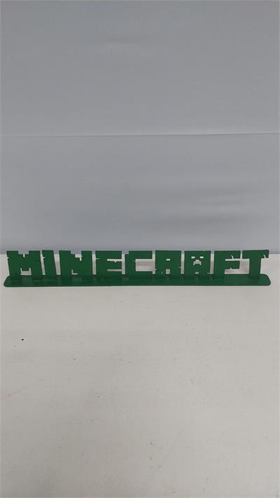 Totem Logo Minecraft Em Mdf (Minecraft) 45Cm X 5Cm - BB Festas Aluguel 