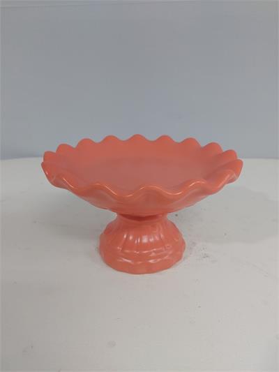 Porta Doce Babado Fundo/P Coral 11Cm Diametro X 18Cm Alt - BB Festas Aluguel 