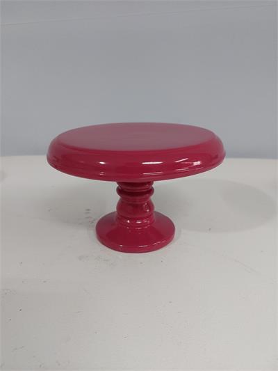 Porta Doce Pé Torneado P Pink 10Cm X 16Cm - BB Festas Aluguel 