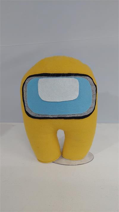 Feltro Among Us Amarelo 30Cm X 20 Cm - BB Festas Aluguel 