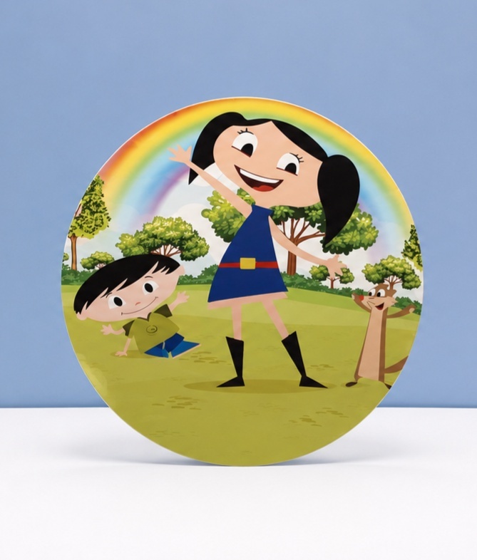 Painel Sublimado Redondo Show da Luna 60Cm - BBFestasAluguel 