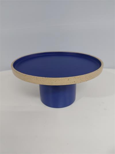 Porta Doce Cogumelo Com Borda Areia/G Azul Royal 13Cm Alt X 26Cm Diametro - BB Festas Aluguel 