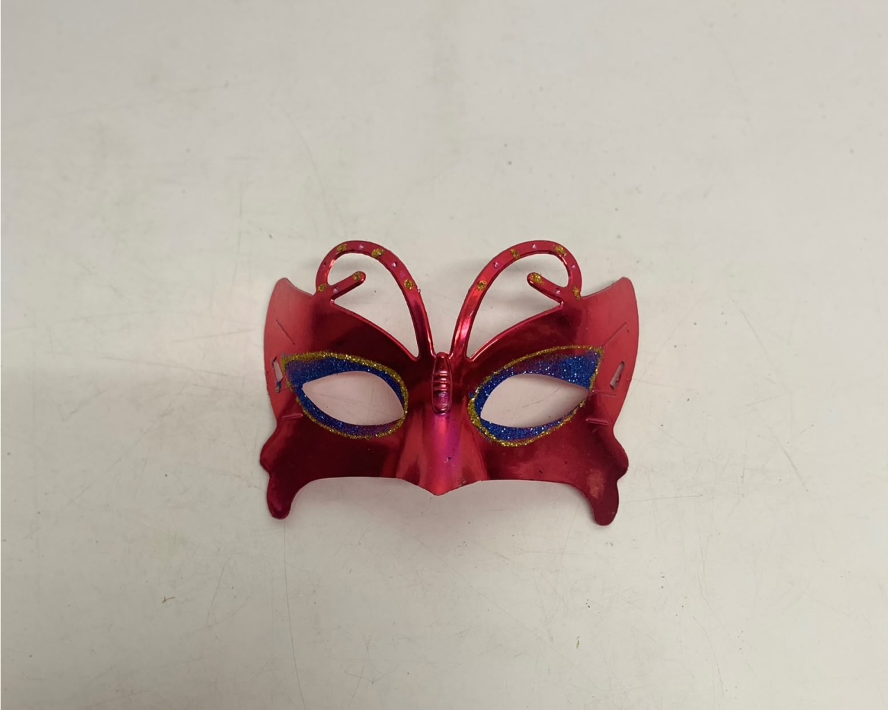 Máscara de Carnaval Veneziana Borboleta Vermelha - BBFestasAluguel 