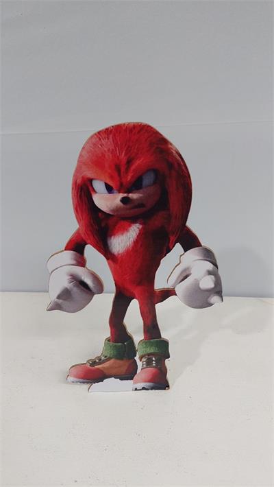 Totem Knuckles Em Mdf (Sonic) 30Cm X 18Cm - BB Festas Aluguel 