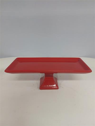 Porta Doce Retangular Reto Vermelho Alt10Cm 13Cm X 30Cm - BB Festas Aluguel 
