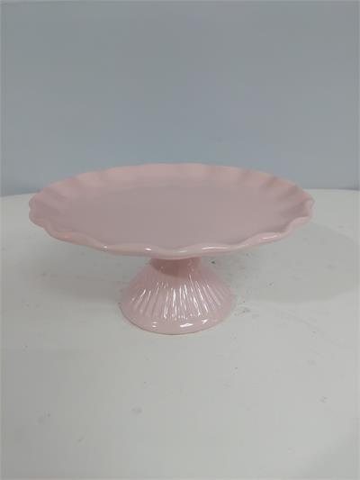 Porta Doce Babado/M Rosa Claro 11Cm Alt X 23Cm Diametro - BB Festas Aluguel 