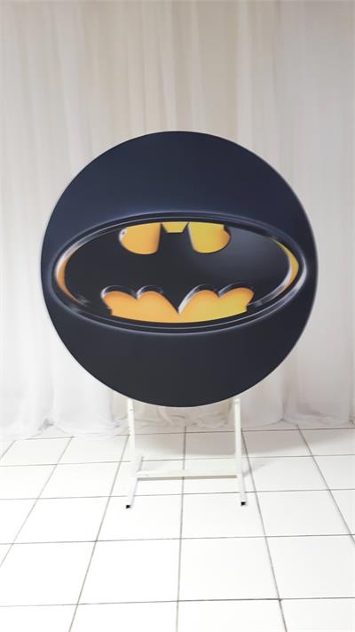 Painel Sublimado Redondo Batman 1,30Cm - BB Festas Aluguel 