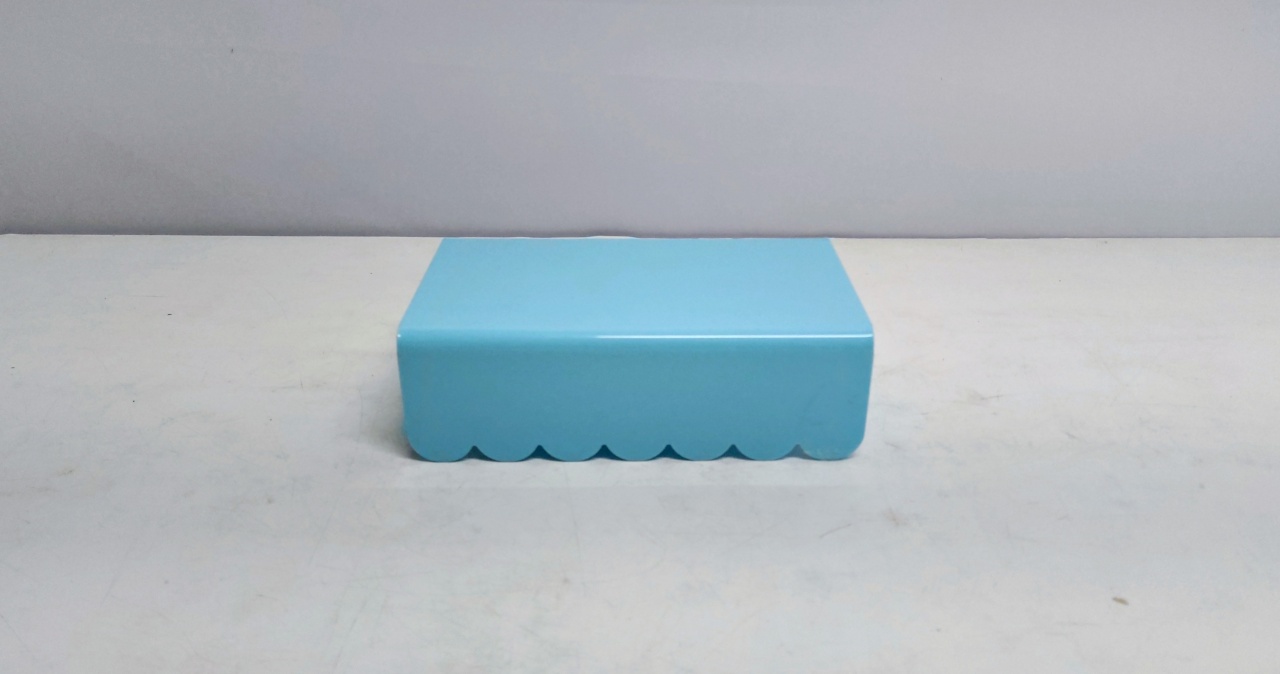Suporte Acrílico/M Azul Claro  6Cm Alt X 13Cm Larg X 20Cm Comp - BB Festas Aluguel 