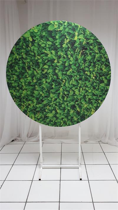Painel Sublimado Redondo Folhagem 1,30Cm - BB Festas Aluguel 