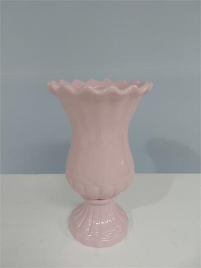 Vaso Babado/G Rosa Claro 27Cm Alt X 16Cm Larg - BB Festas Aluguel 