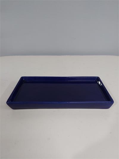 Bandeja Reta Sem Pé Azul Royal 3Cm Alt 12Cm Larg X 25Cm Comp - BB Festas Aluguel 