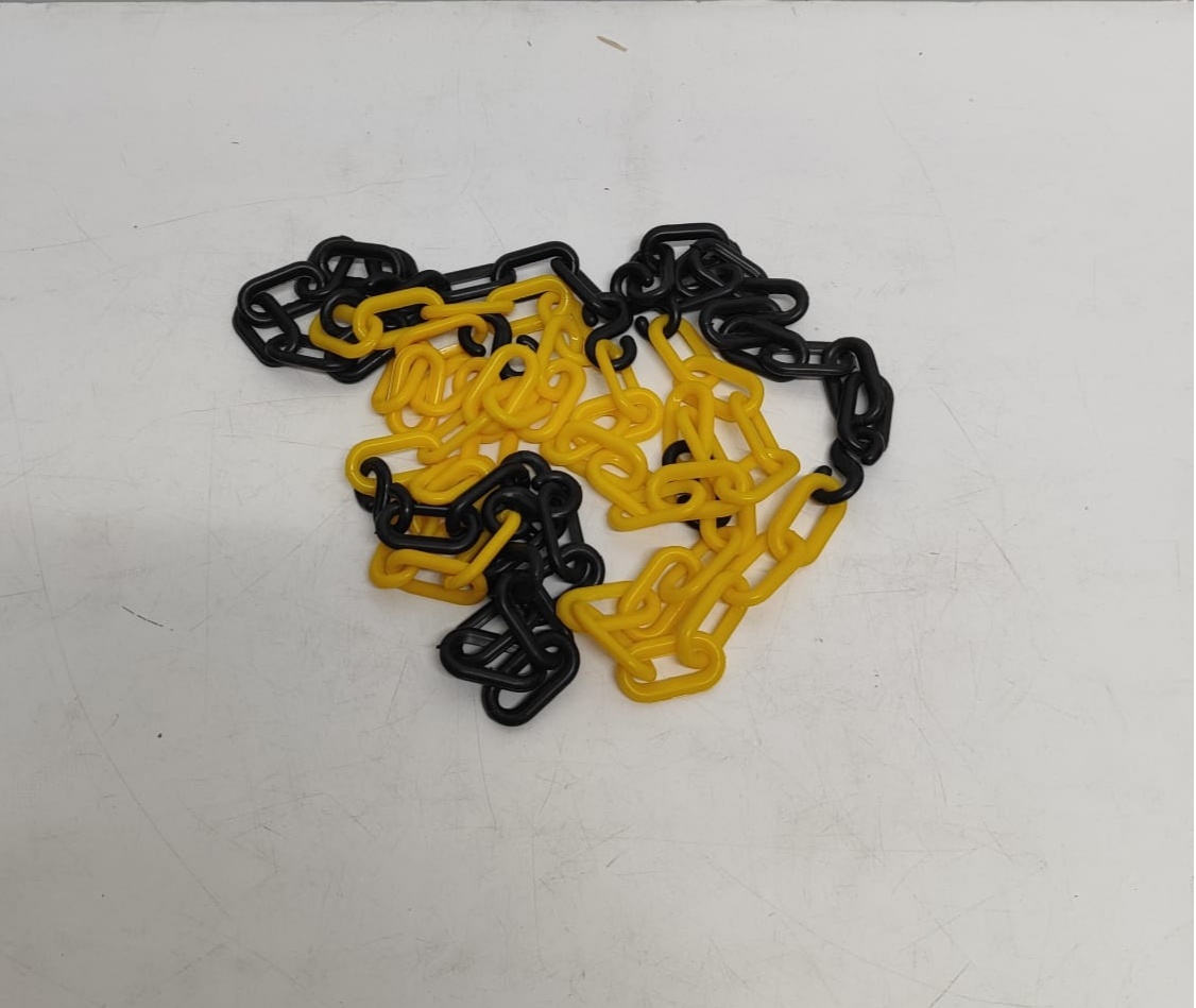 Corrente Decorativa Amarelo/Preto - BBFestasAluguel 