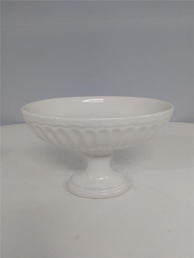 Porta Doce Oval Branco 16Cm Alt 15Cm Larg X 23Cm Comp - BB Festas Aluguel 