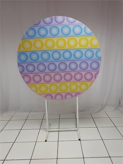Painel Sublimado Redondo Pop It Candy 1,30Cm - BB Festas Aluguel 