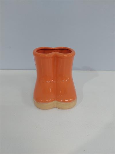 Bota Louça G Laranja Alt 10Cm X 12Cm X 10Cm - BB Festas Aluguel 
