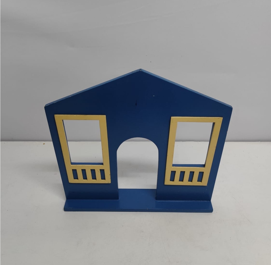 Totem Casa de Sertão Azul Escuro (São João) 30Cm Alt X 33Cm Larg - BBFestasAluguel 