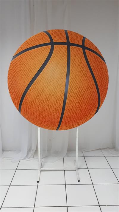 Painel Sublimado Redondo Bola de Basquete 1,30Cm - BB Festas Aluguel 