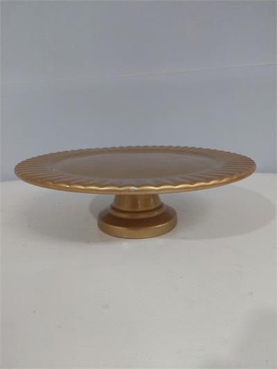 Porta Doce Baixo Dourada 9Cm X 30Cm - BB Festas Aluguel 