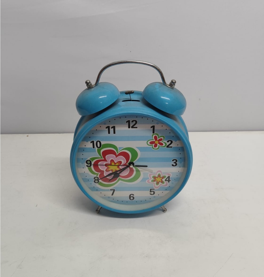 Relógio Com Sino Azul 20Cm Alt X 20Cm Larg - BBFestasAluguel 