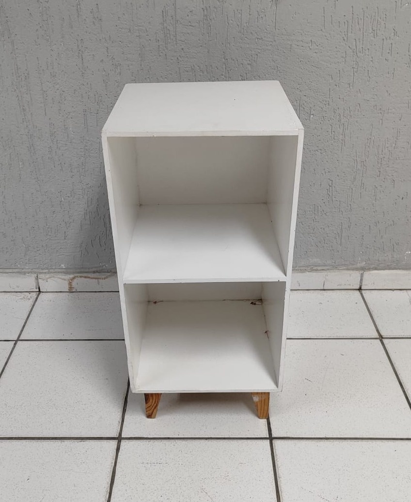 Nicho Duplo G Branco C/ Fundo 70Cm Alt X 45Cm X 35Cm  - BB Festas Aluguel 