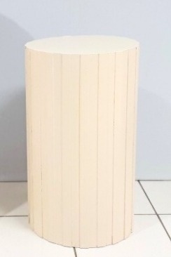 Cilindro Ripado Mdf M Bege 70Mc Alt X 50Cm Diametro  - BB Festas Aluguel 