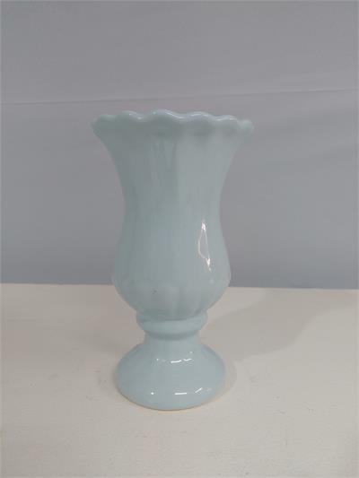 Vaso Babado/M Azul Claro 17Cm Alt X 10Cm Diametro - BB Festas Aluguel 