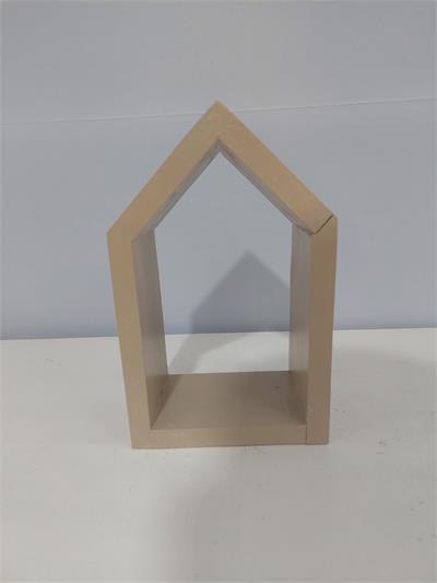 Casinha de Madeira P Bege Alt 25Cm X 15Cm X 10 Cm - BB Festas Aluguel 