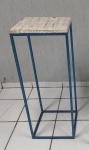 Cubo Vazado Alto Ferro Azul Escuro + Tampo Rústico/Branco 90Cm X 35Cm X 35Cm  - imagem 2