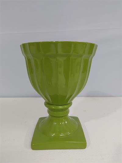 Vaso Canelado P Verde Claro 18Cm X 13Cm - BB Festas Aluguel 
