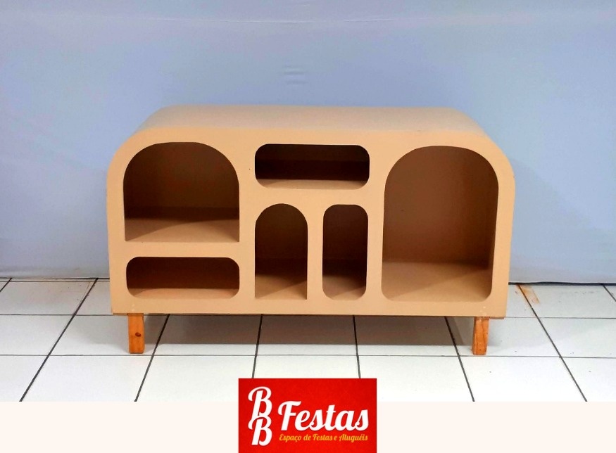 Balcão Organico Bege  80Cm Alt X 1,20M Larg X 45Cm Comp - BB Festas Aluguel 