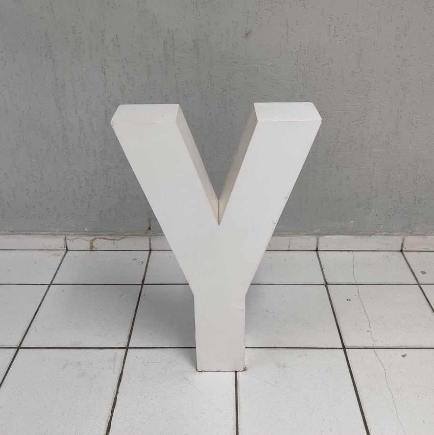 Letra Y Mdf 80Cm - BB Festas Aluguel 