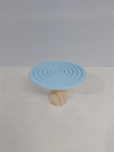 Porta Doce Aspiral Baixo Pé Pino Azul Claro 13Cm X 20Cm - BB Festas Aluguel 