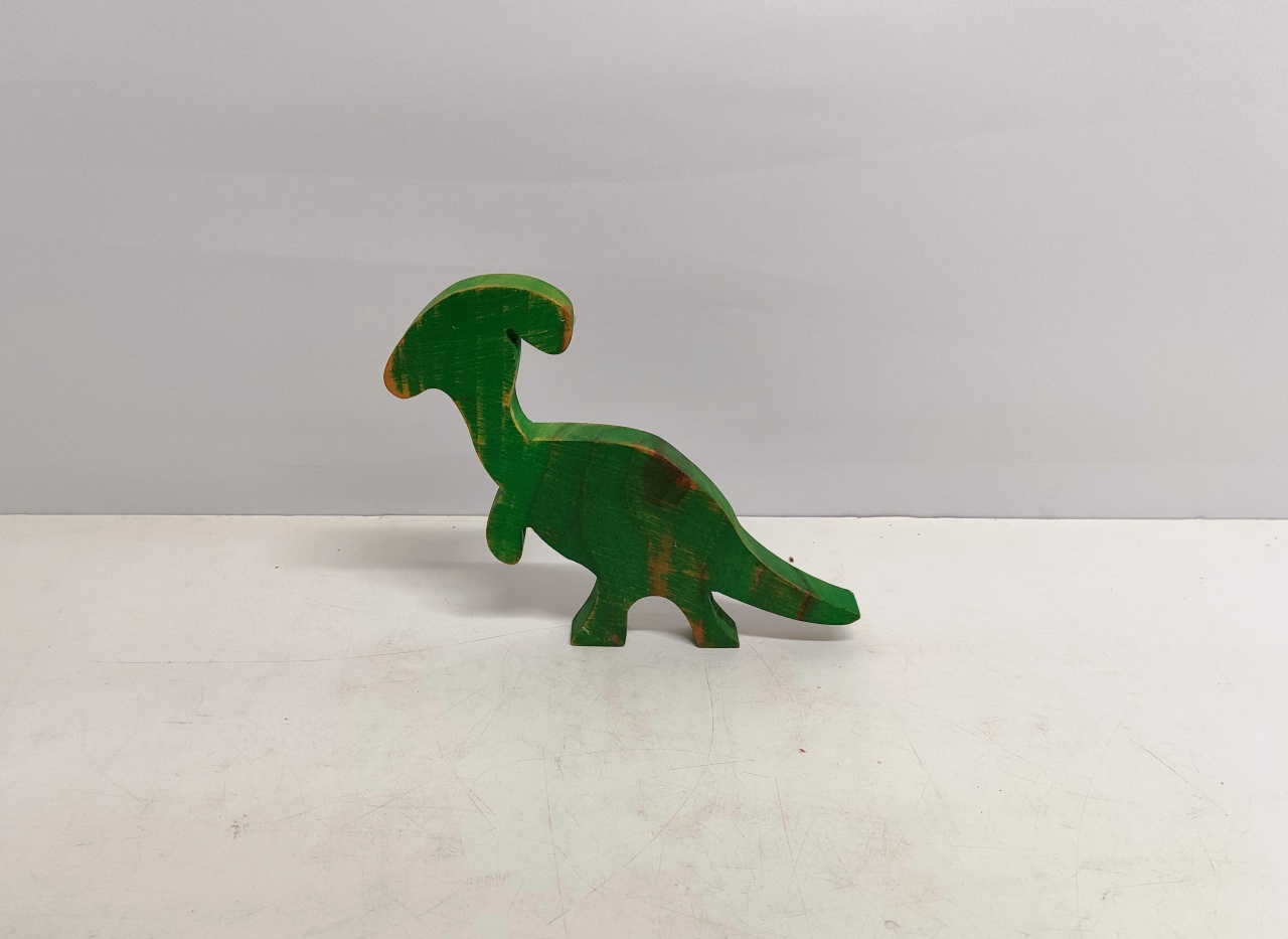 Dinossauro Verde Mdf 20Cm Alt X 26Cm Comp - BB Festas Aluguel 