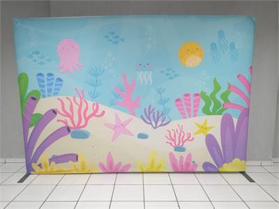 Painel Sublimado Fundo Do Mar Candy 3M X 2M - BB Festas Aluguel 