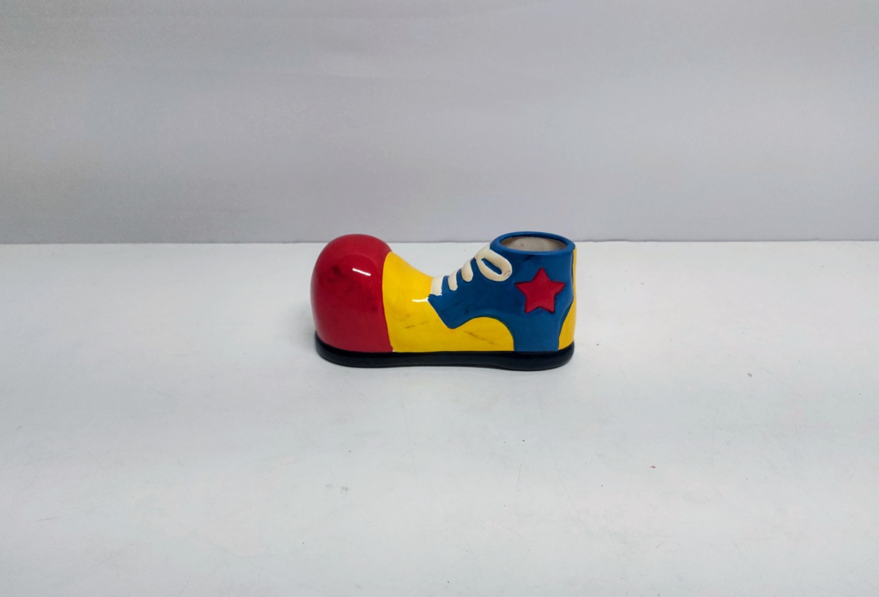 Sapato de Palhaço Colorido 9Cm X 7Cm Larg X 20Cm Comp  - BB Festas Aluguel 