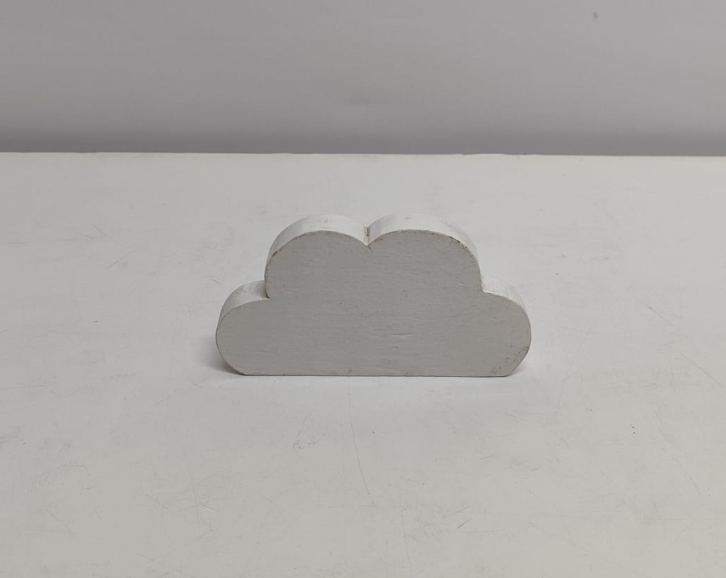 Nuvem Mdf de Mesa P Branco  - BB Festas Aluguel 