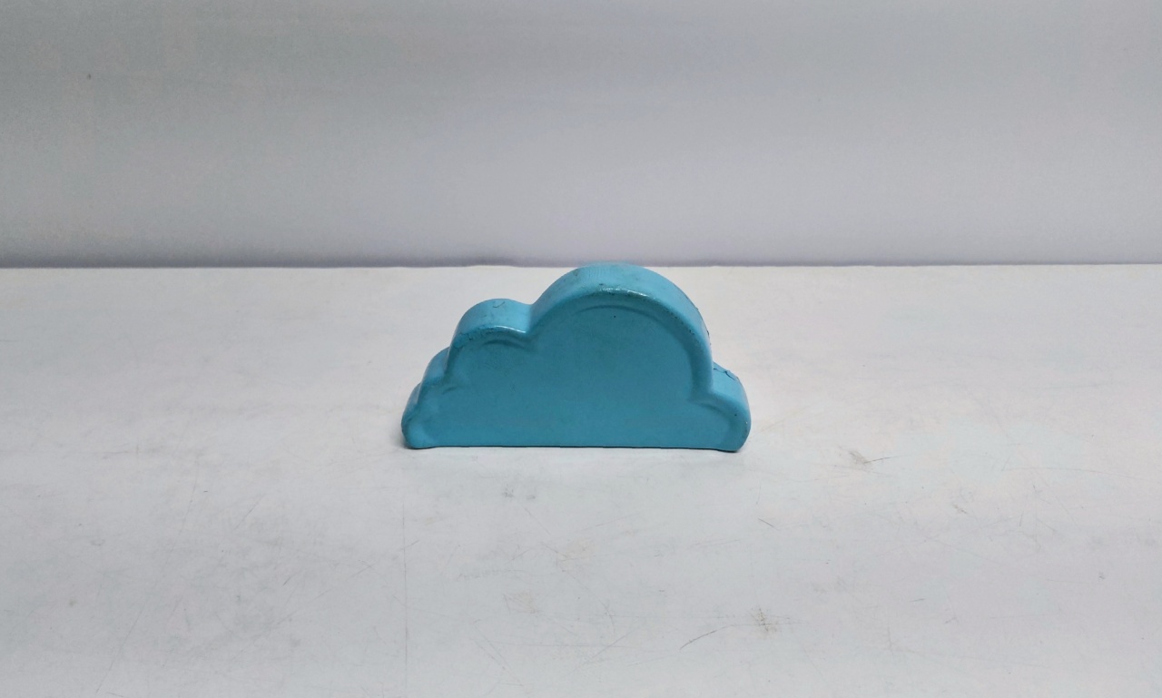 Nuvem Decorativa Azul Celeste 9Cm Alt X 16Cm Larg X 3Cm Comp - BB Festas Aluguel 