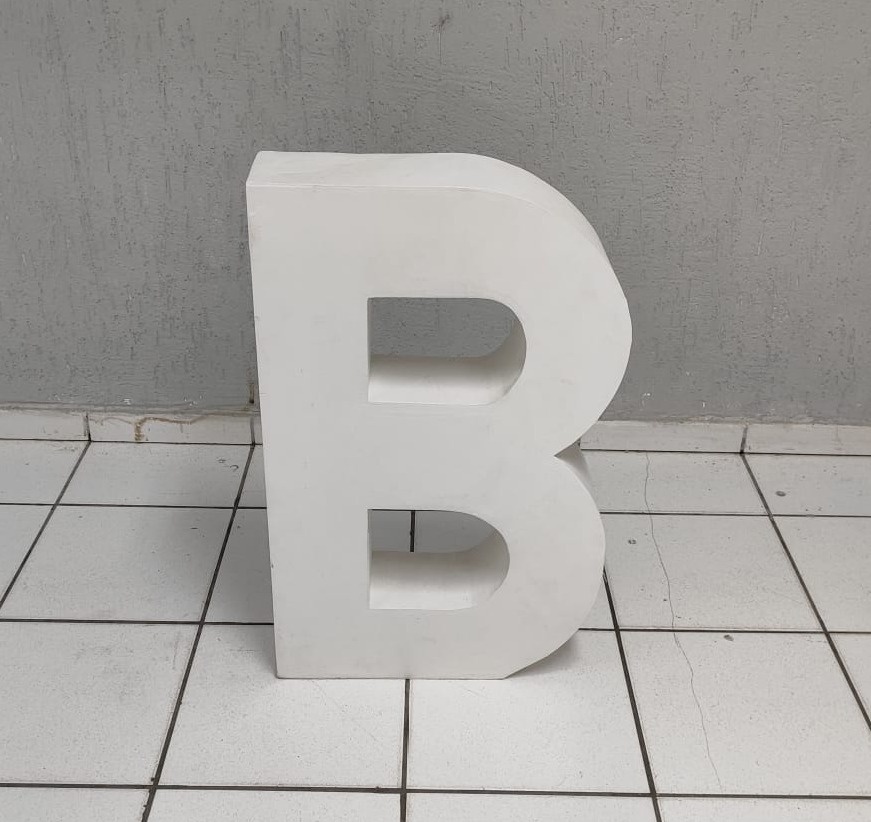 Letra B Mdf 80Cm - BB Festas Aluguel 