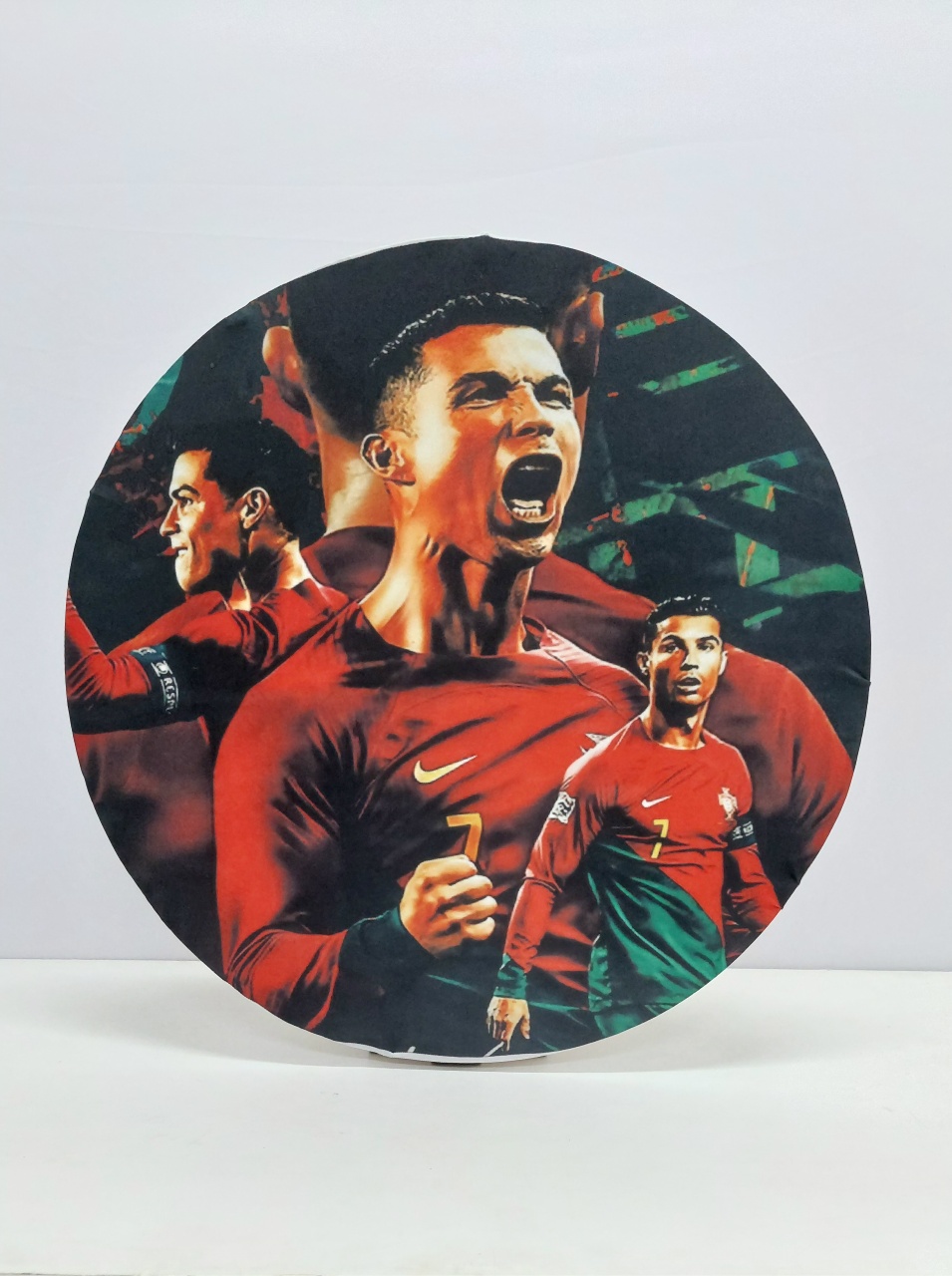 Painel Sublimado Redondo Cristiano Ronaldo  60Cm - BB Festas Aluguel 